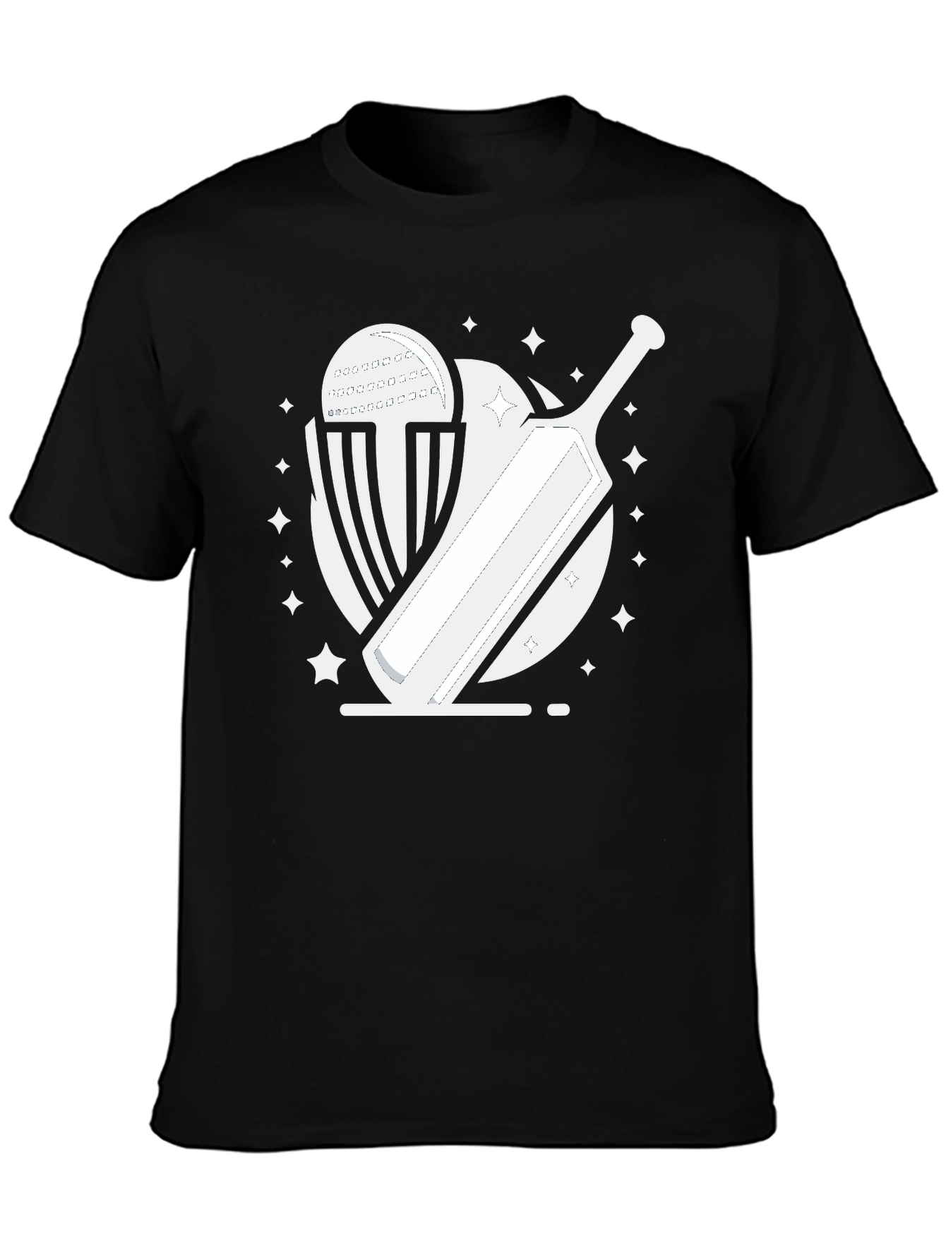 Cricket Bat & Ball Graphic Tee