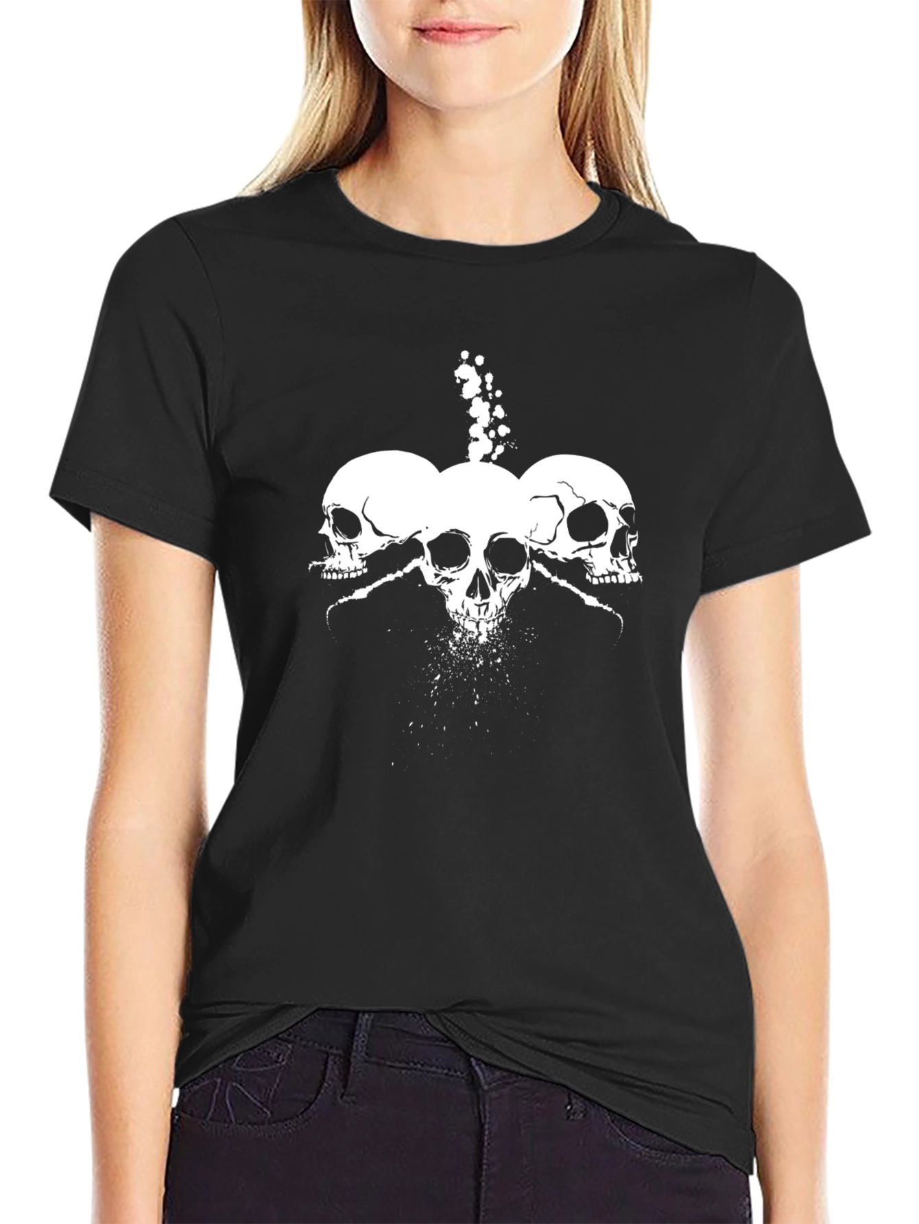Skull Graphic T-Shirt - Black