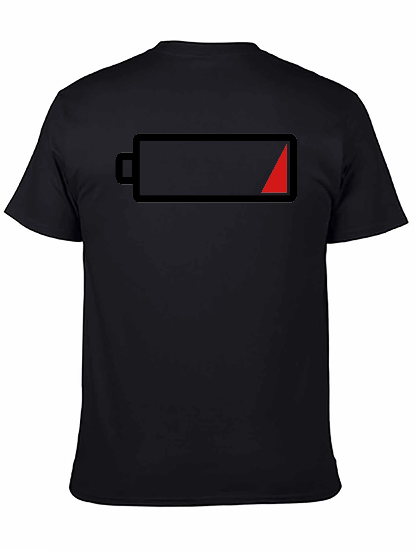 Low Battery Graphic Tee - Black Casual Shirt