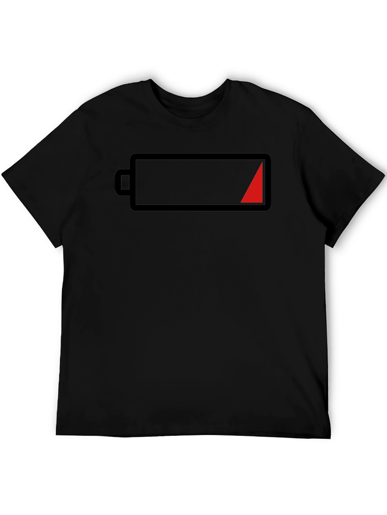 Low Battery Graphic Tee - Black Casual Shirt