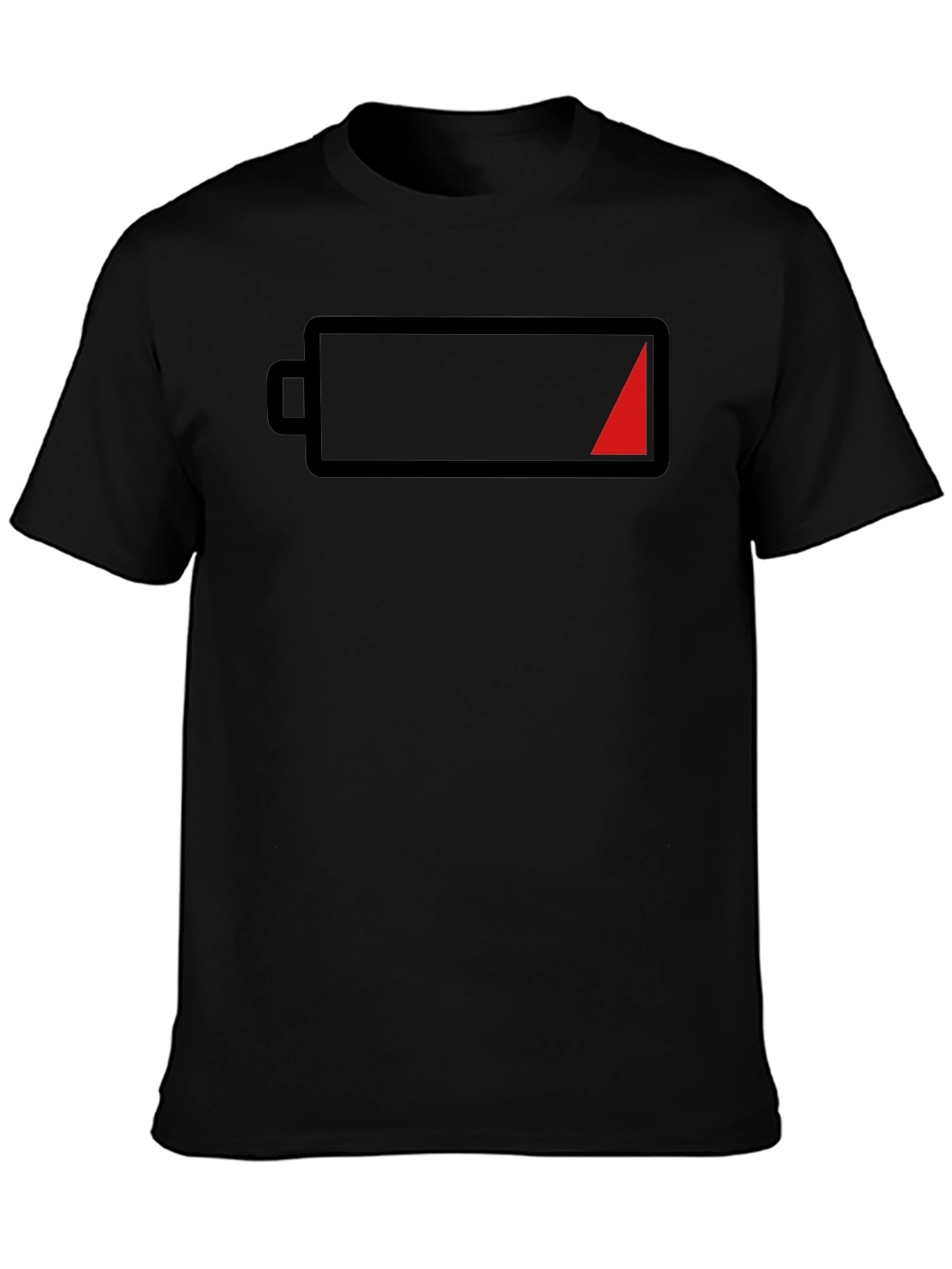 Low Battery Graphic Tee - Black Casual Shirt
