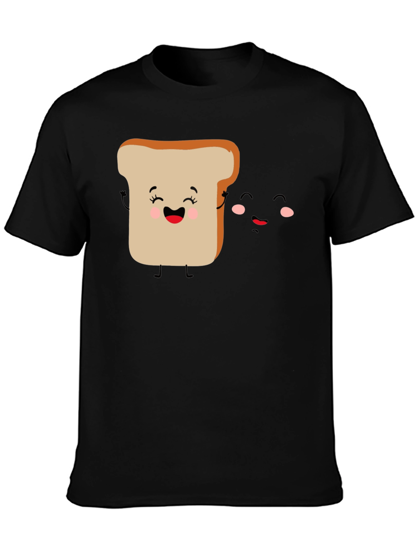 Cute Toast & Jam Cartoon Graphic T-Shirt