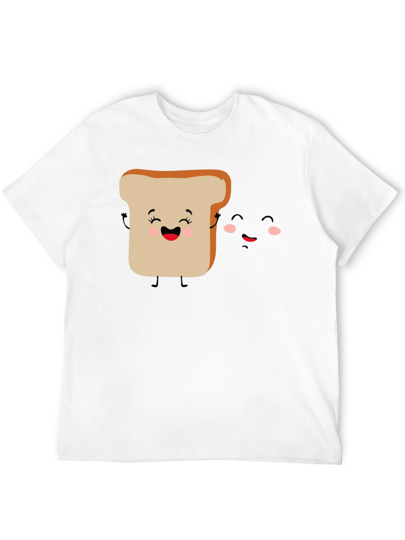 Cute Toast & Jam Cartoon Graphic T-Shirt