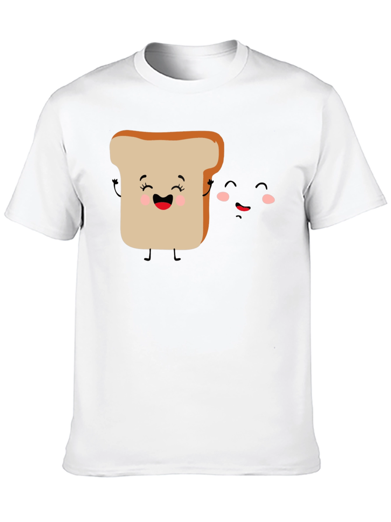 Cute Toast & Jam Cartoon Graphic T-Shirt