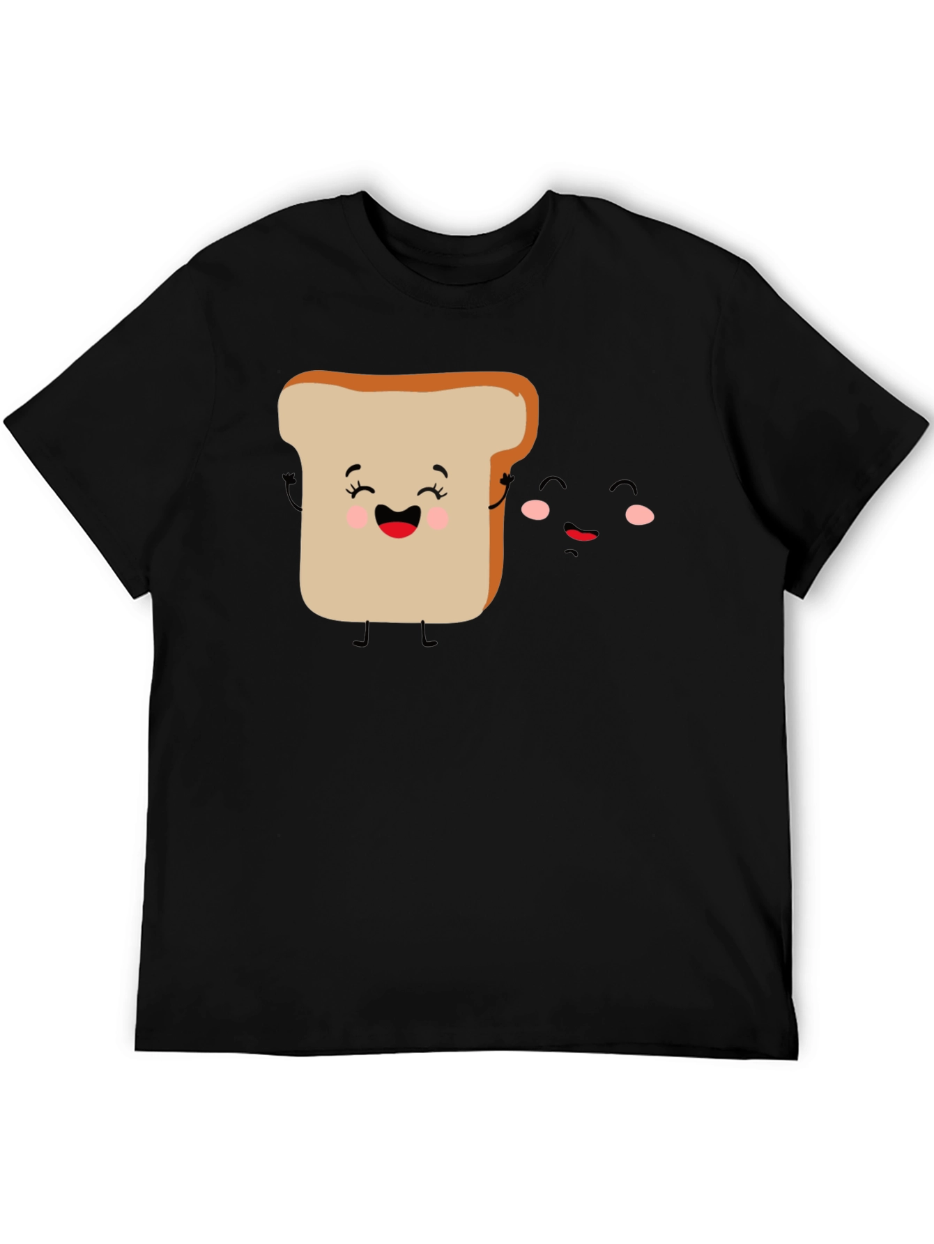 Cute Toast & Jam Cartoon Graphic T-Shirt