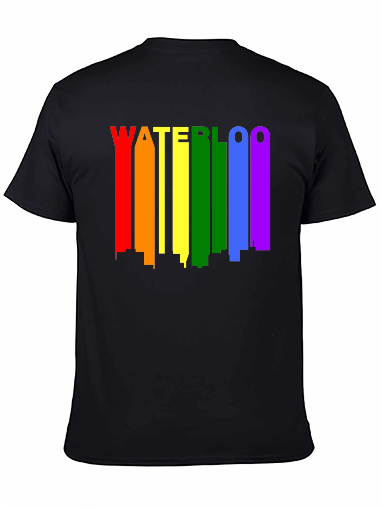 Waterloo Pride T-Shirt - Rainbow Skyline Design