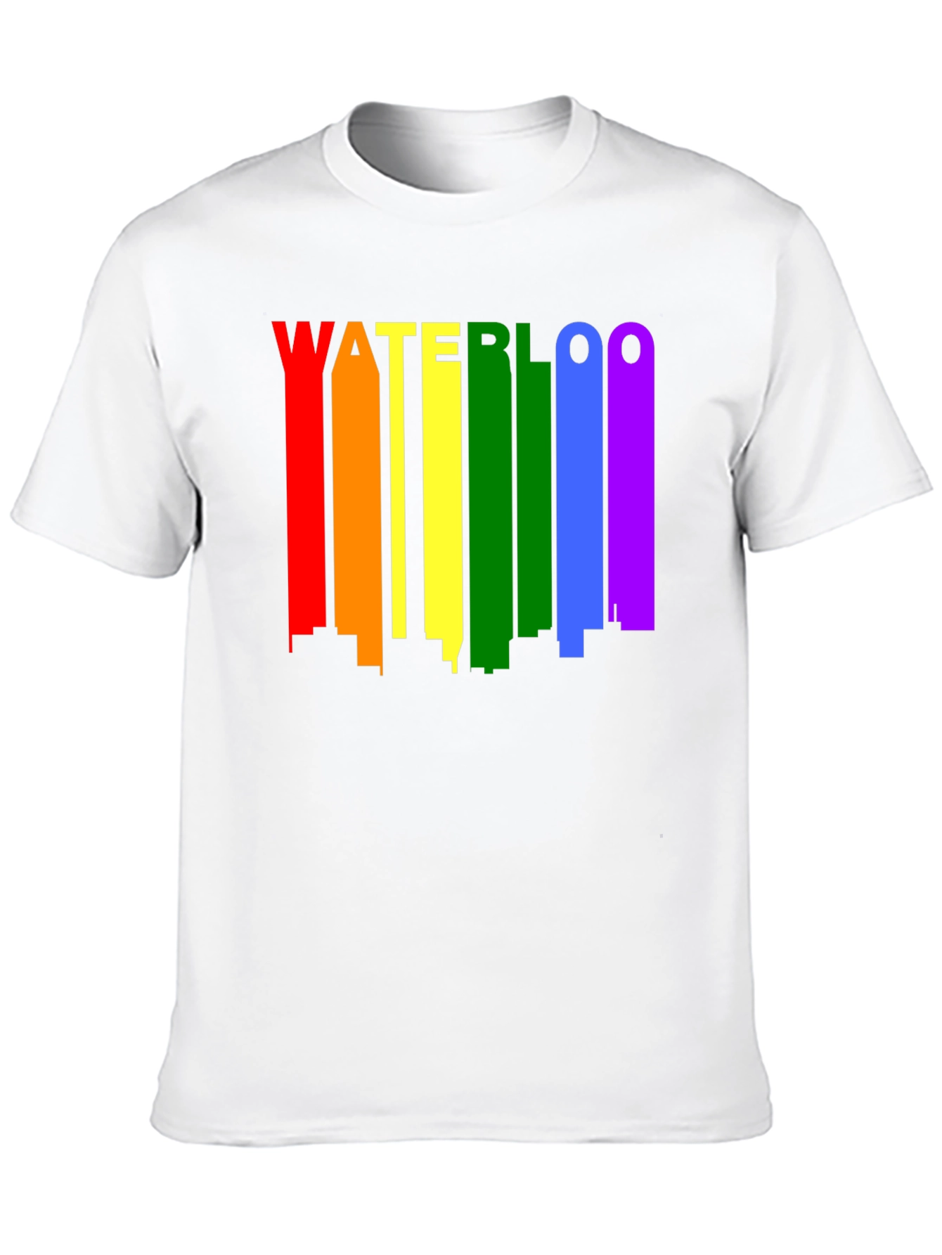 Waterloo Pride T-Shirt - Rainbow Skyline Design