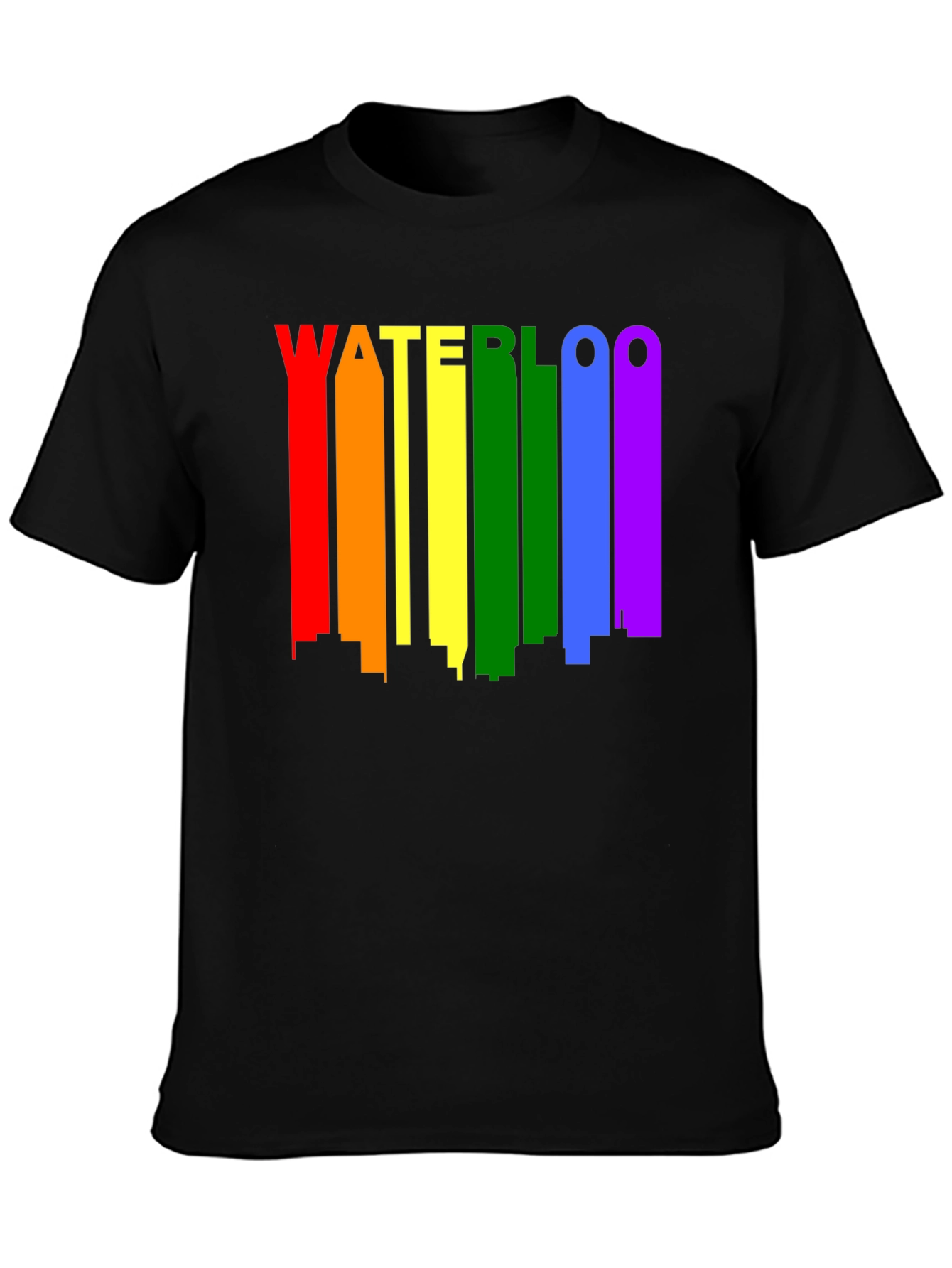 Waterloo Pride T-Shirt - Rainbow Skyline Design