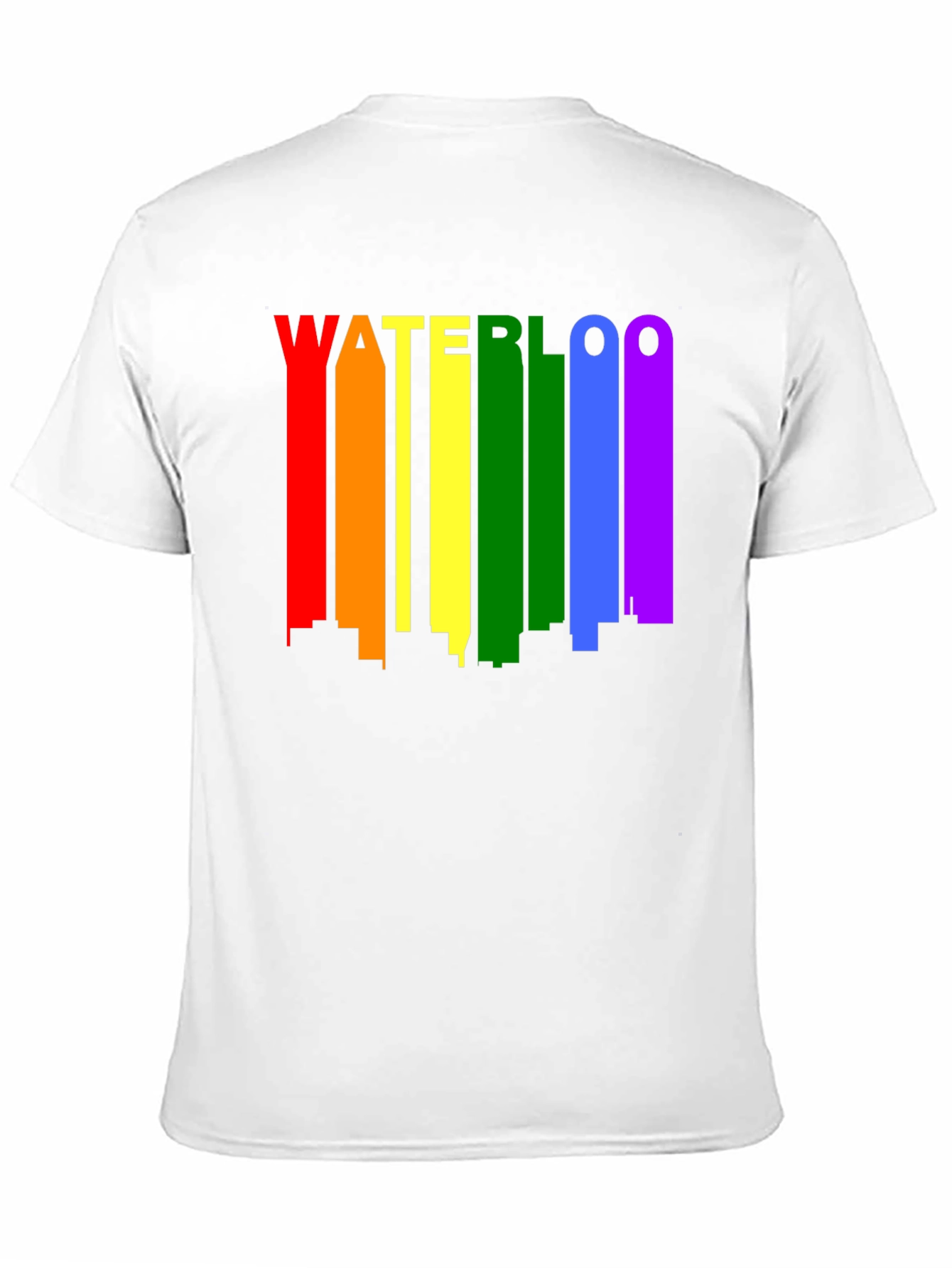 Waterloo Pride T-Shirt - Rainbow Skyline Design