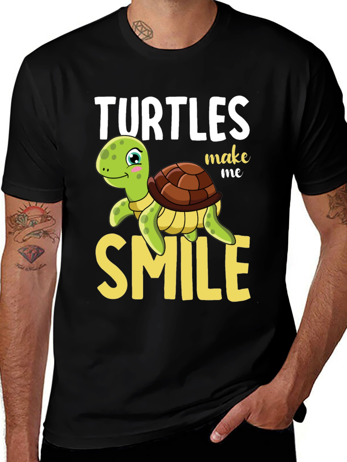Turtles Make Me Smile Graphic T-Shirt