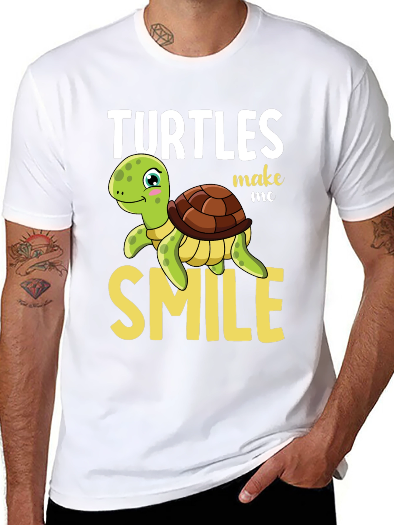 Turtles Make Me Smile Graphic T-Shirt