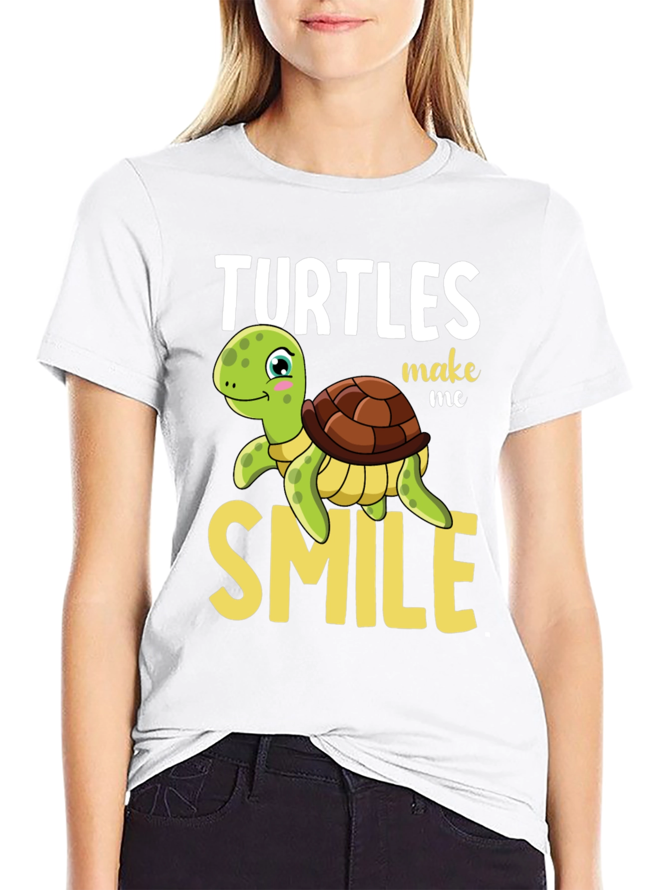 Turtles Make Me Smile Graphic T-Shirt