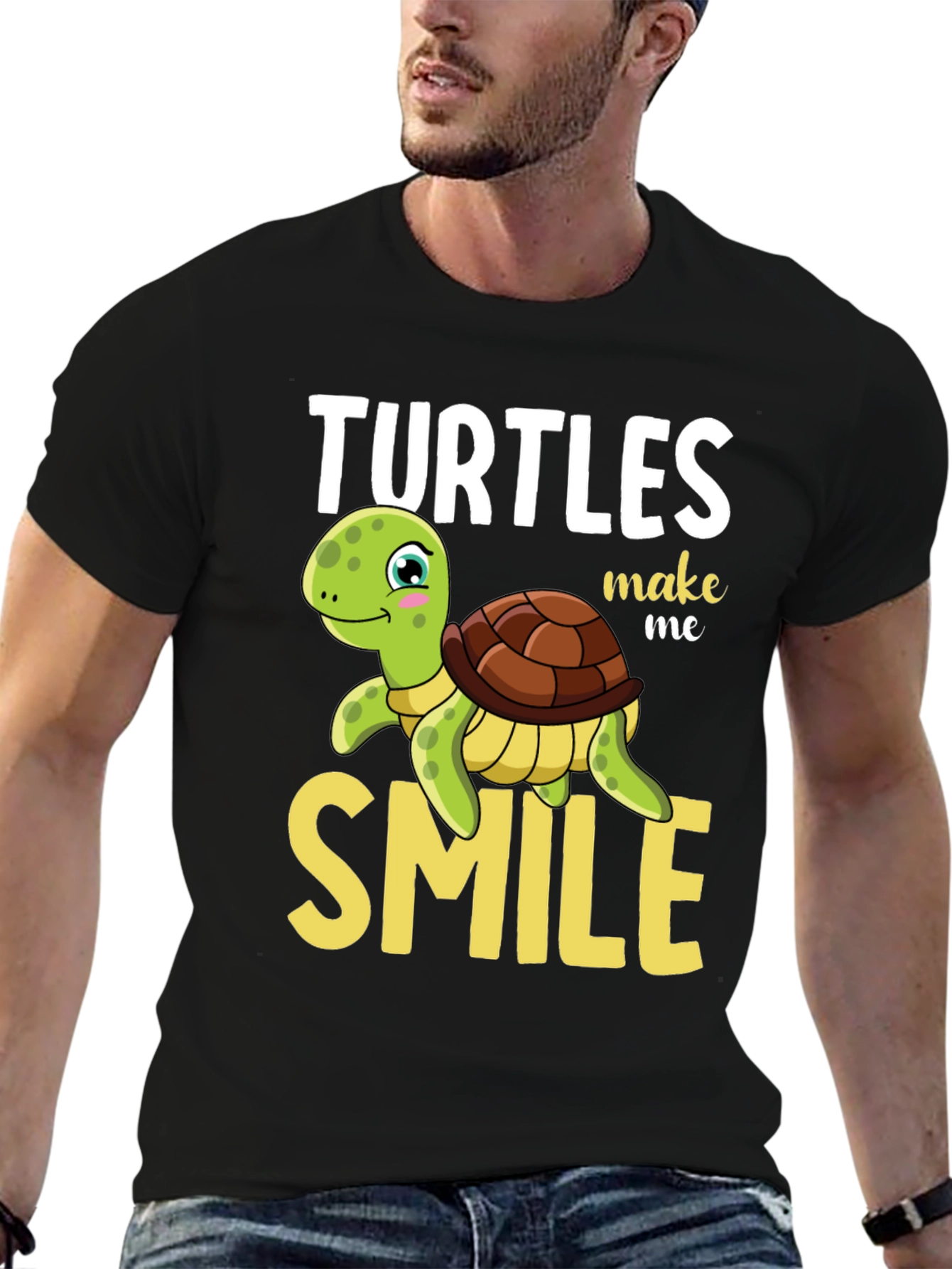 Turtles Make Me Smile Graphic T-Shirt