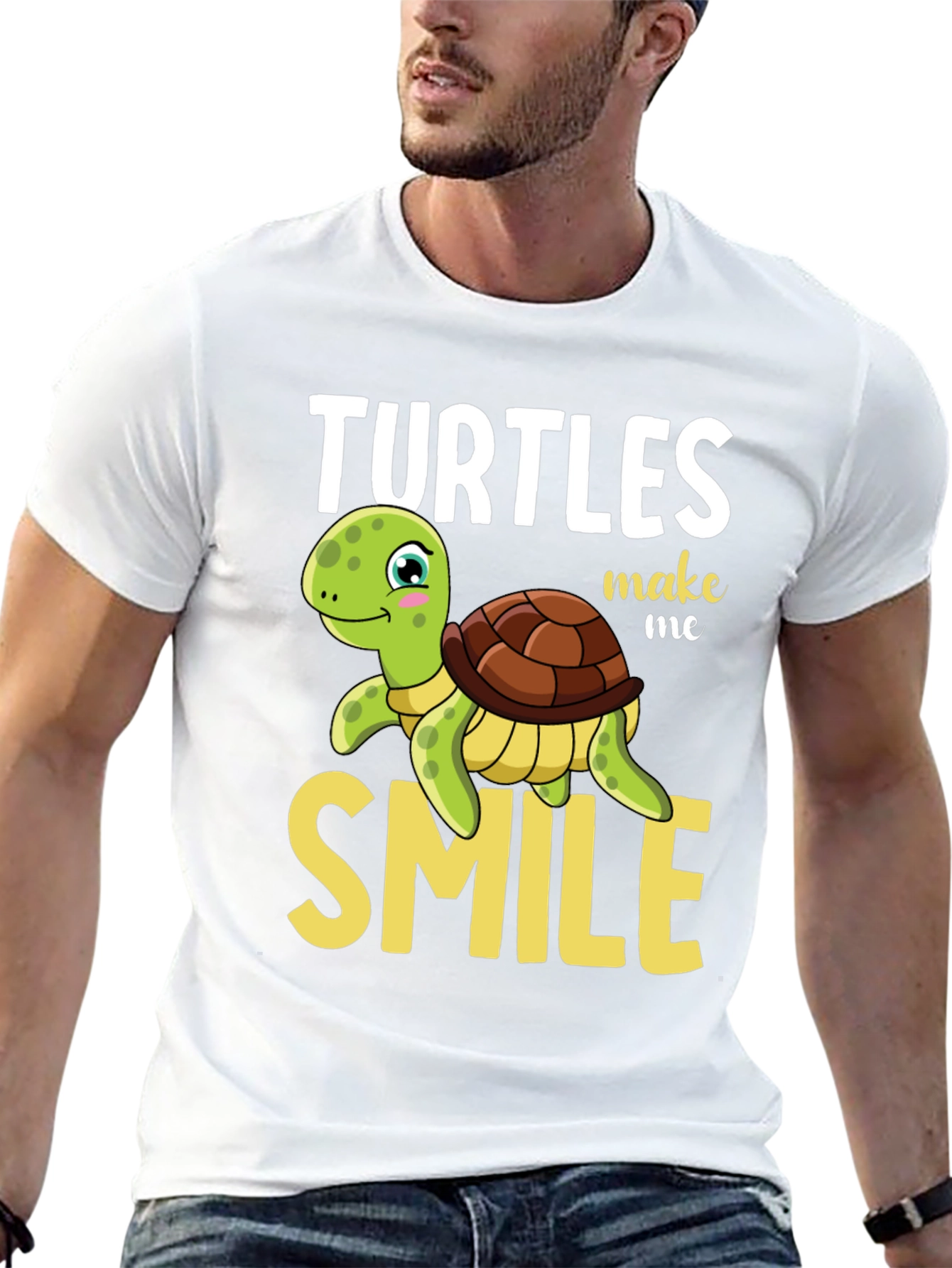 Turtles Make Me Smile Graphic T-Shirt