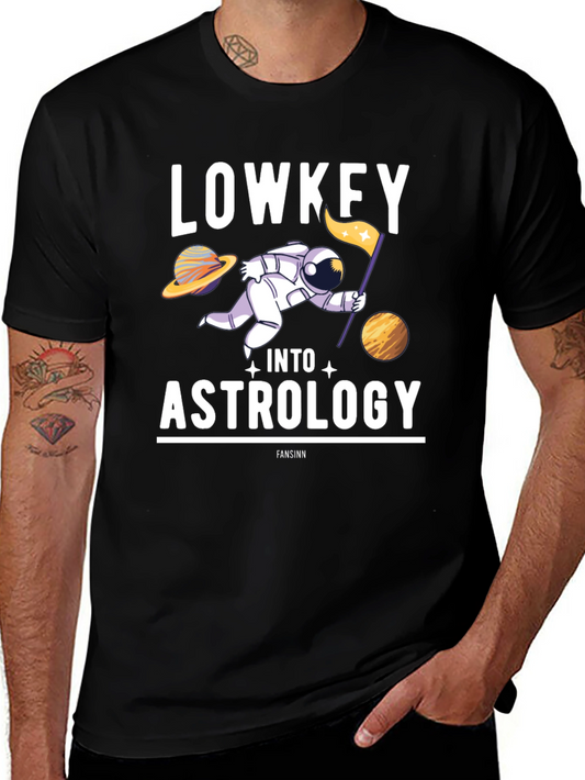 Lowkey Into Astrology T-Shirt: Space & Stars