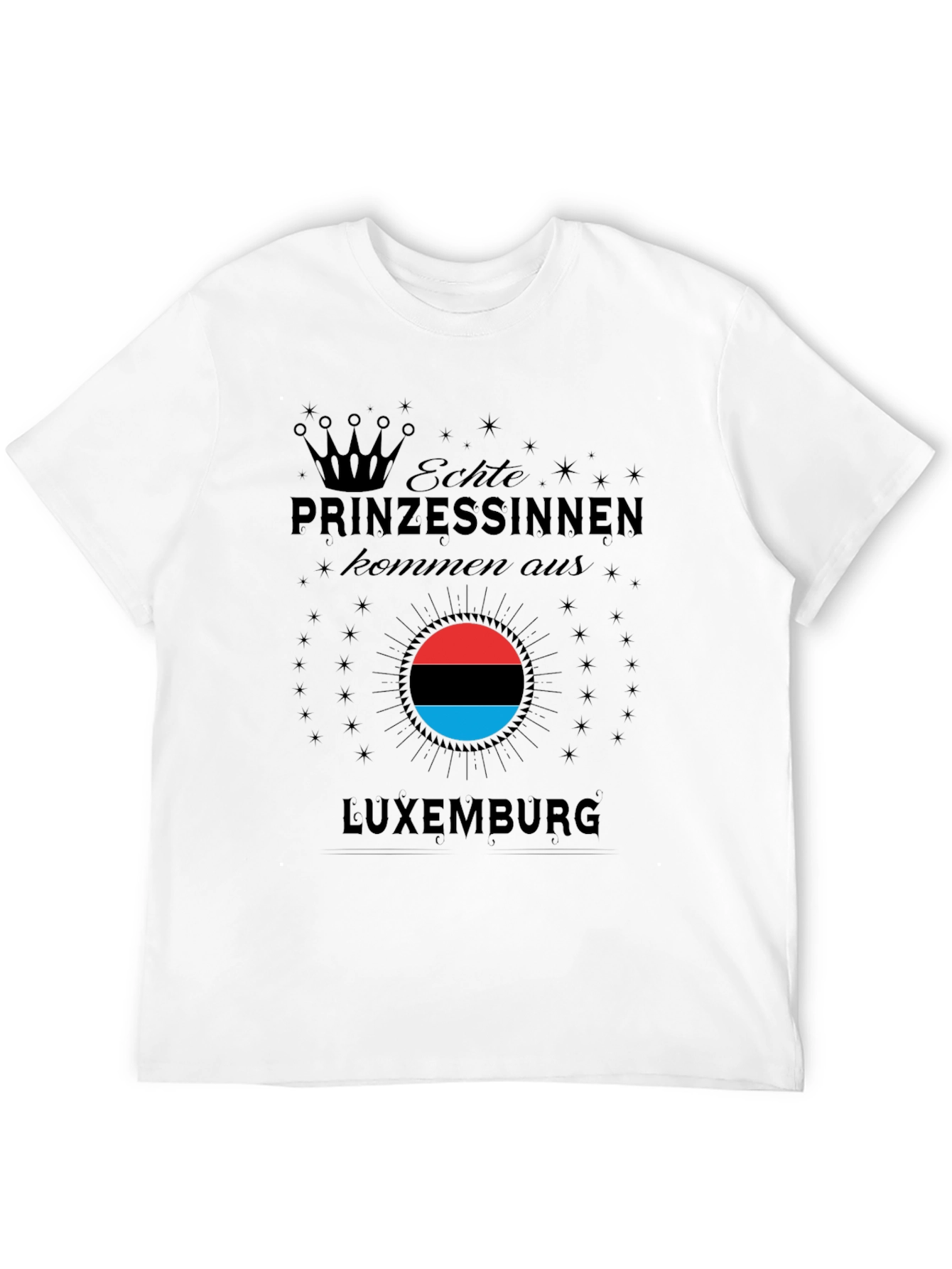 Luxembourg Princess T-Shirt - Black Tee