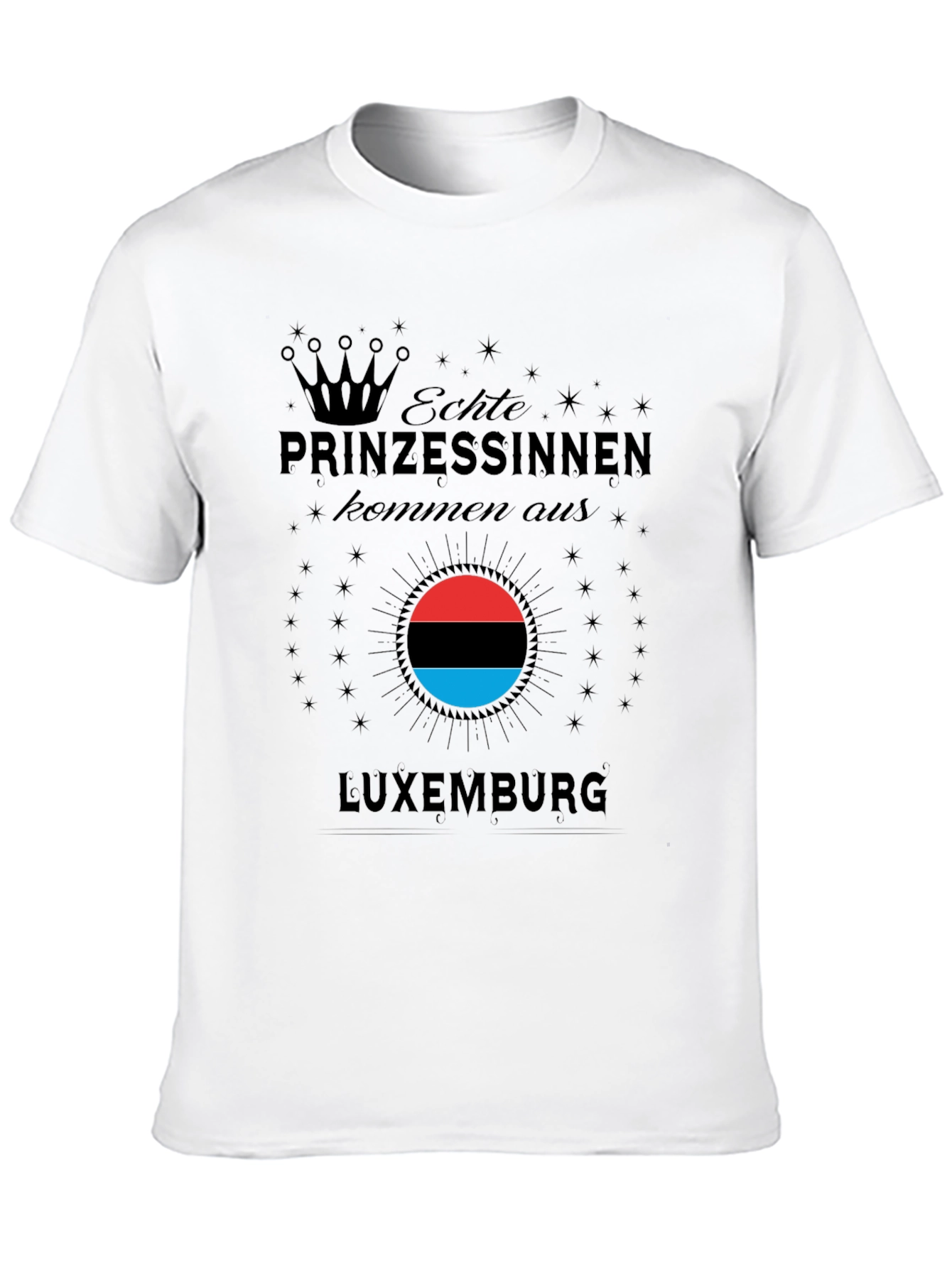 Luxembourg Princess T-Shirt - Black Tee