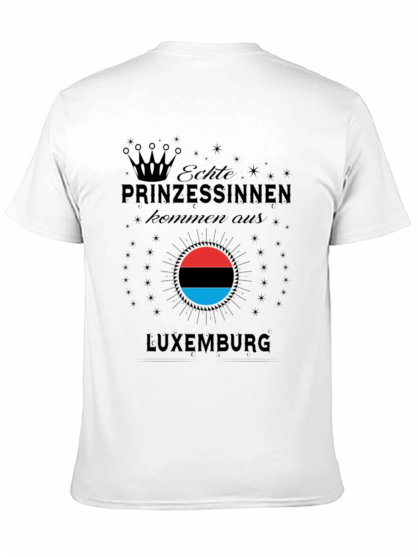 Luxembourg Princess T-Shirt - Black Tee