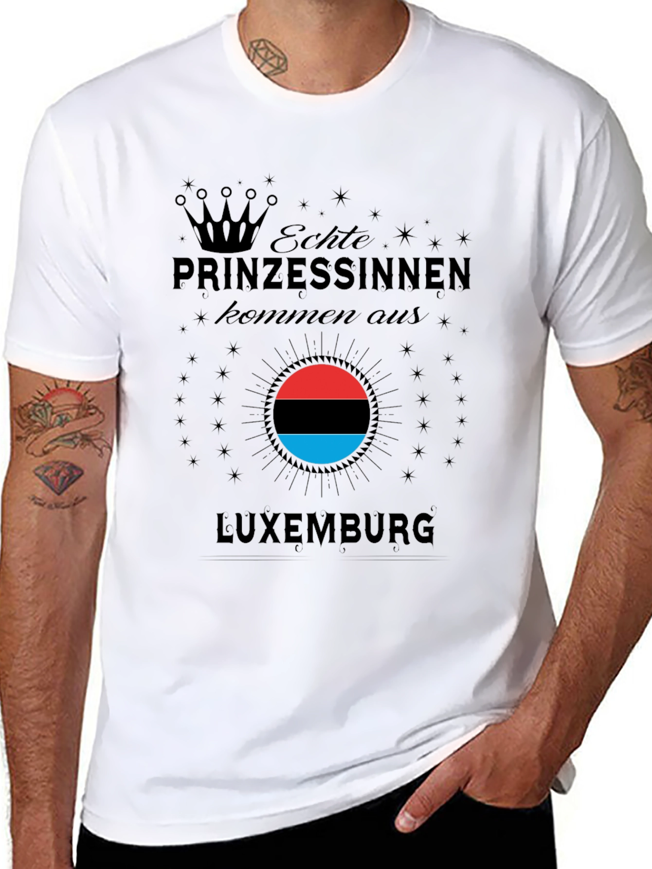 Luxembourg Princess T-Shirt - Black Tee