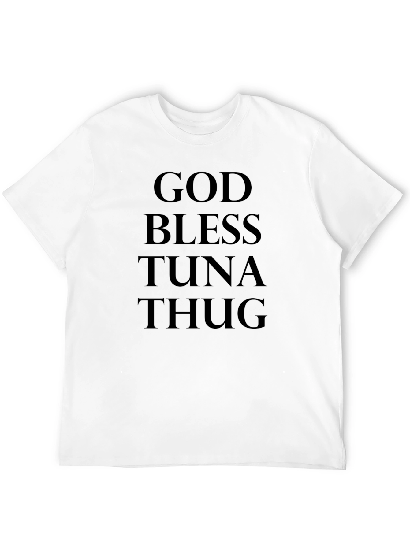 God Bless Tuna Thug Mens Black Graphic Tee