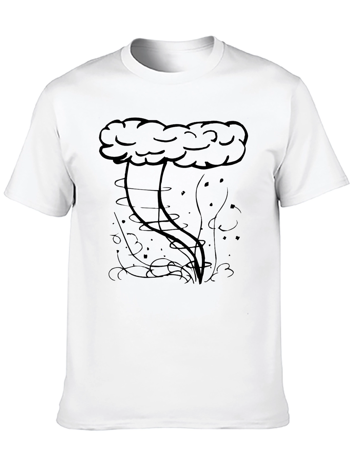 Storm Cloud Graphic Tee - Black Cotton Blend