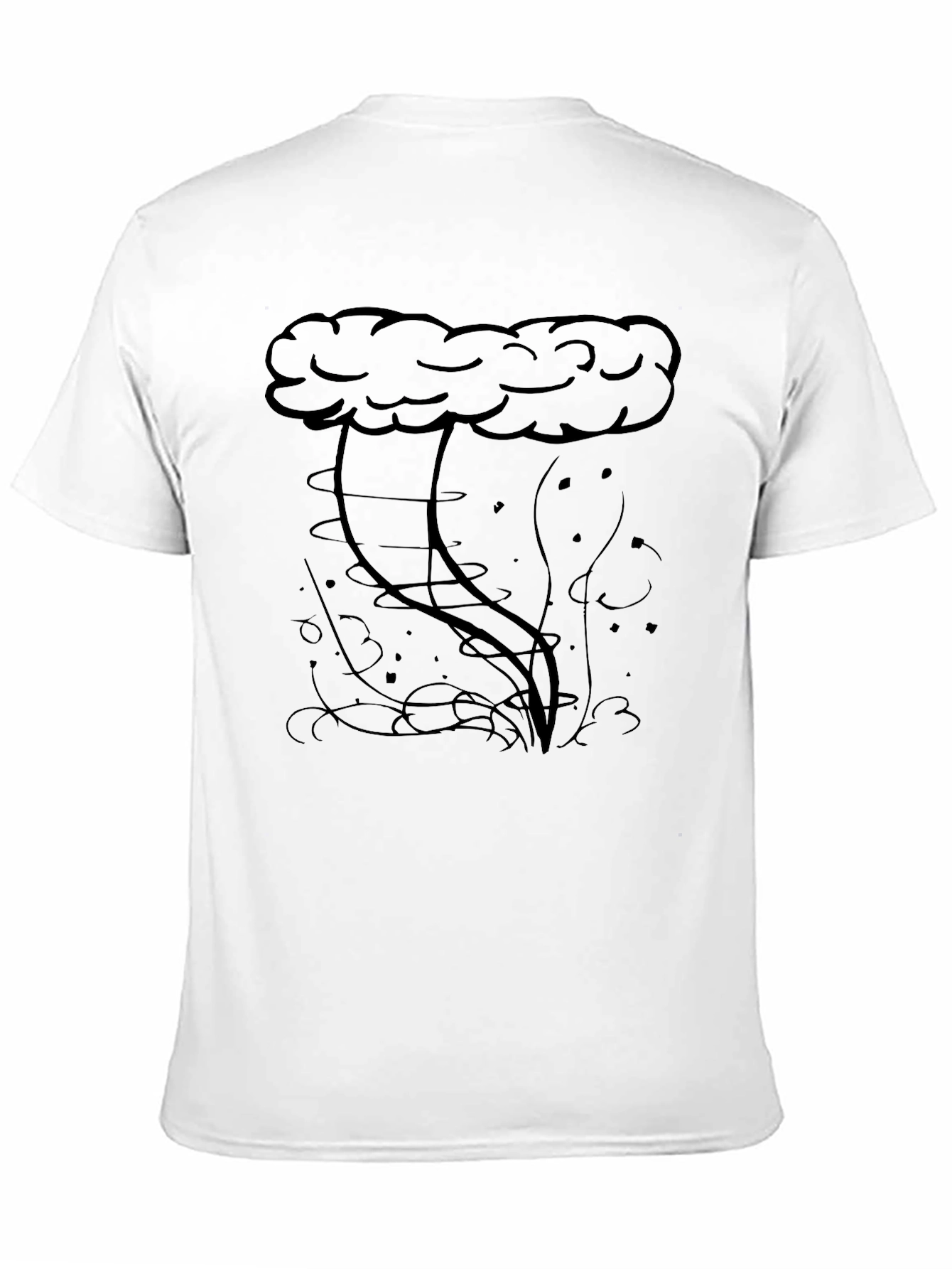 Storm Cloud Graphic Tee - Black Cotton Blend