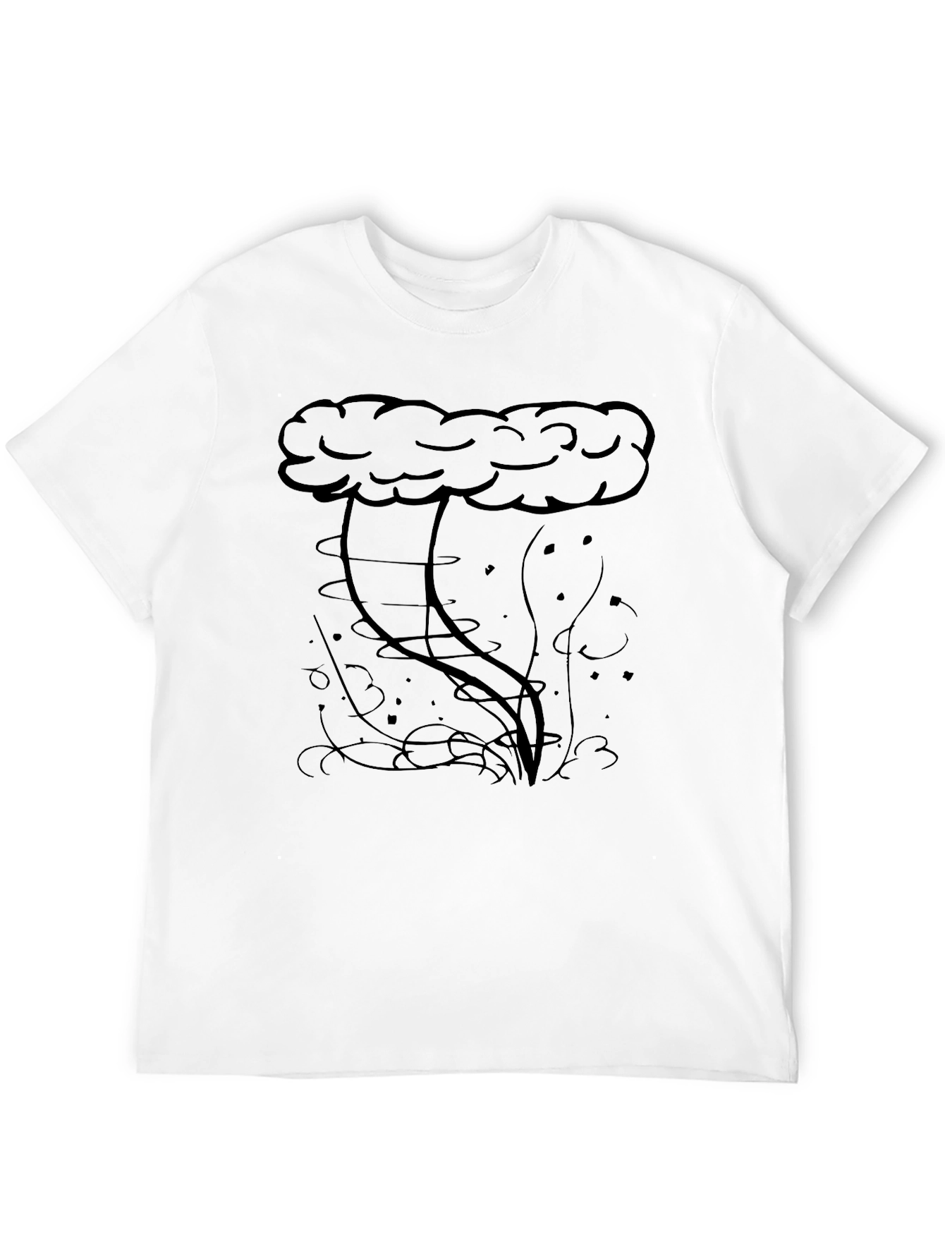 Storm Cloud Graphic Tee - Black Cotton Blend