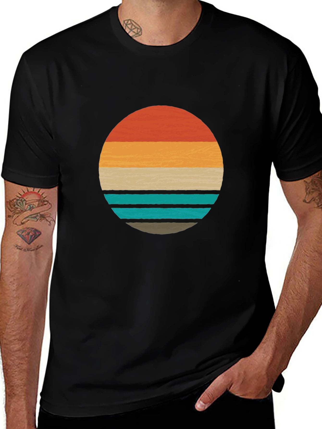 Retro Sunset Graphic Tee - Stylish Comfort