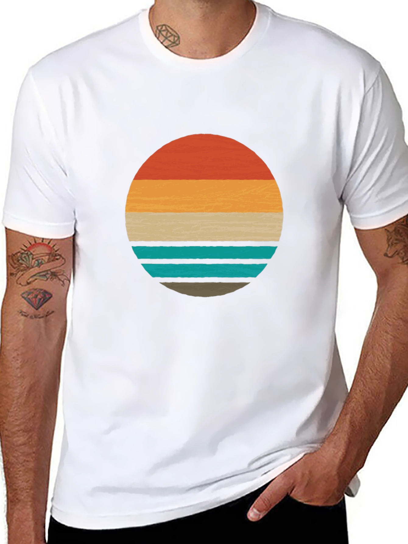 Retro Sunset Graphic Tee - Stylish Comfort