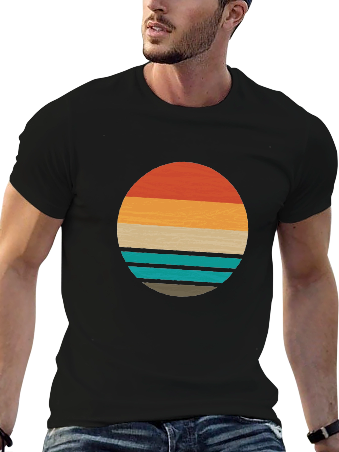 Retro Sunset Graphic Tee - Stylish Comfort