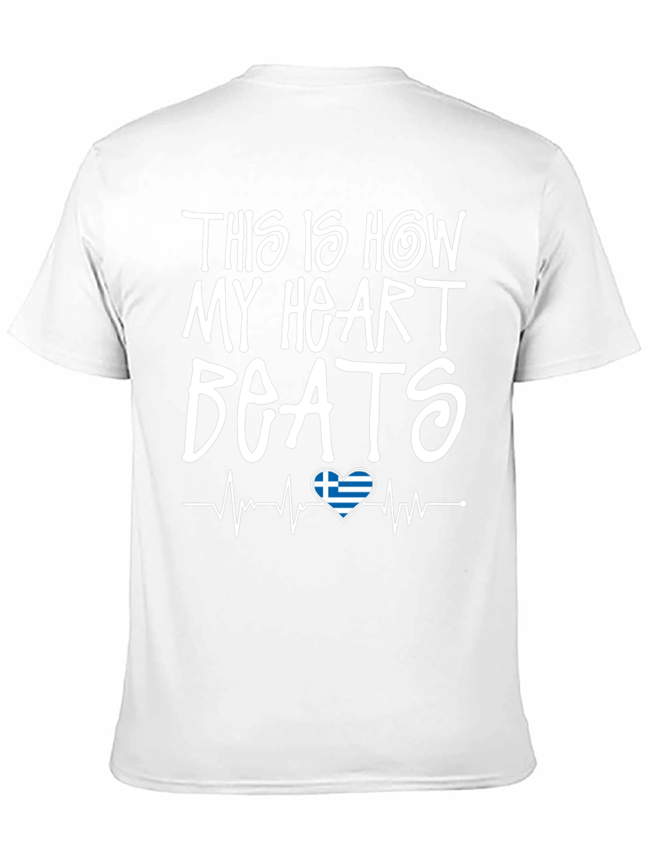 Greek Heartbeat T-Shirt - Show Your Love