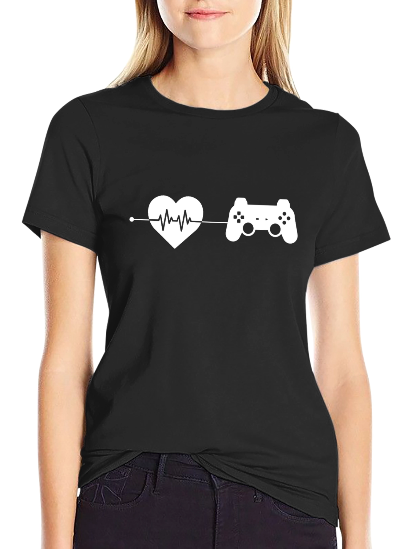 Gamer Heartbeat Black Tee