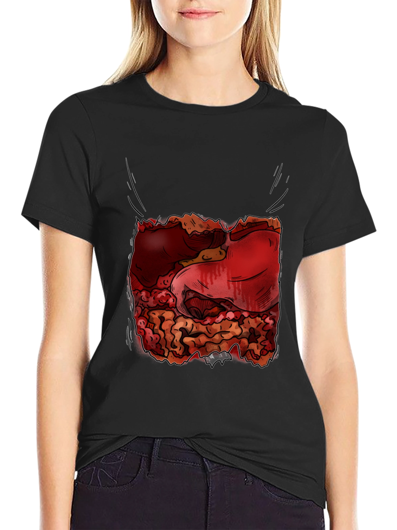 Guts Graphic Tee - Funny Anatomy Humor T-Shirt