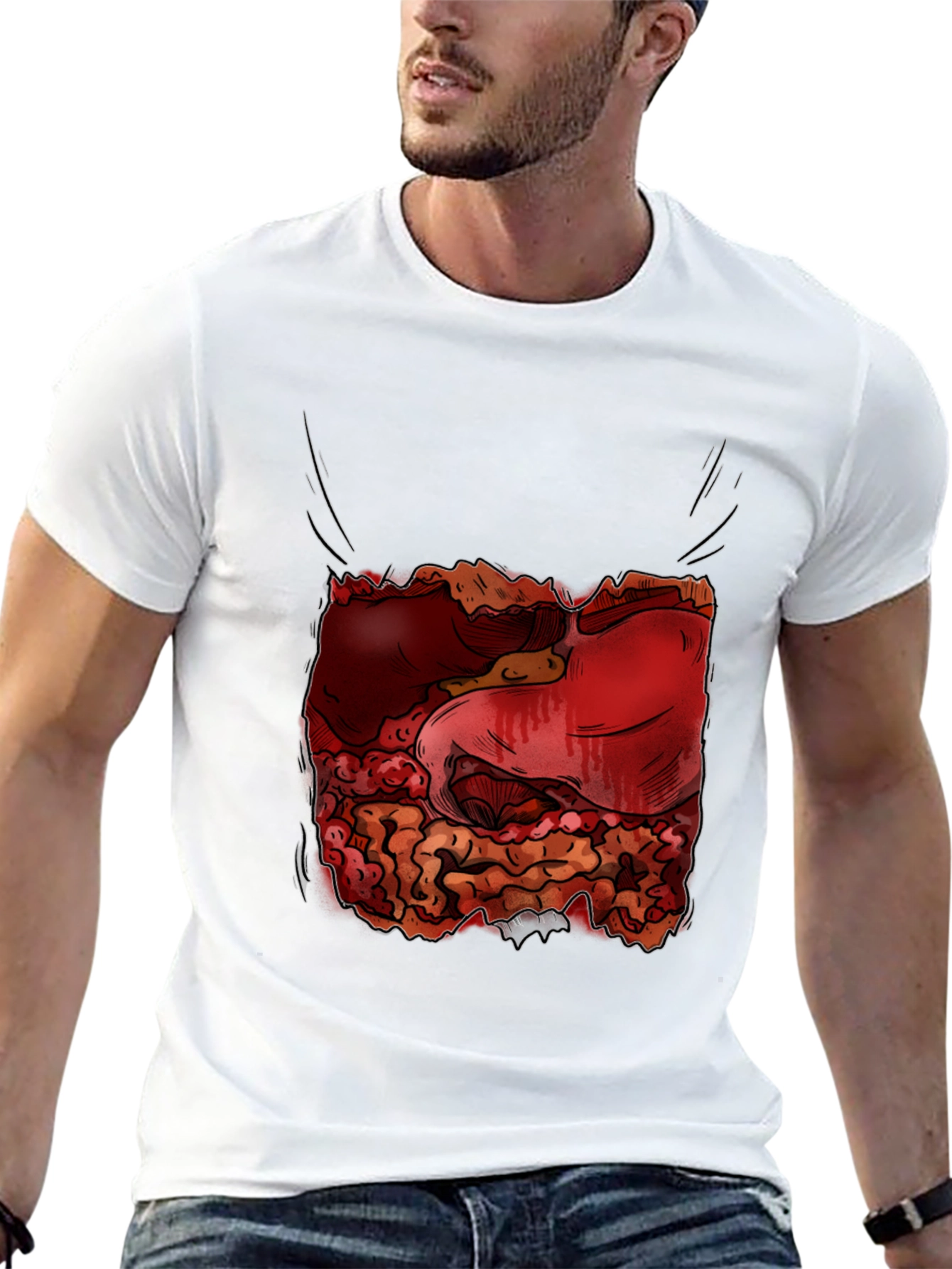 Guts Graphic Tee - Funny Anatomy Humor T-Shirt