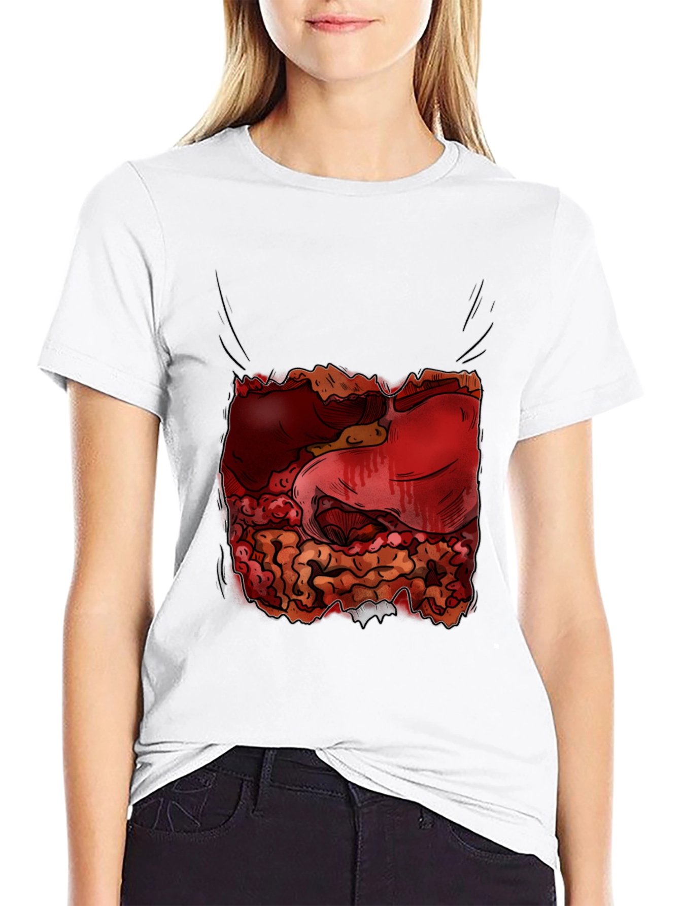Guts Graphic Tee - Funny Anatomy Humor T-Shirt