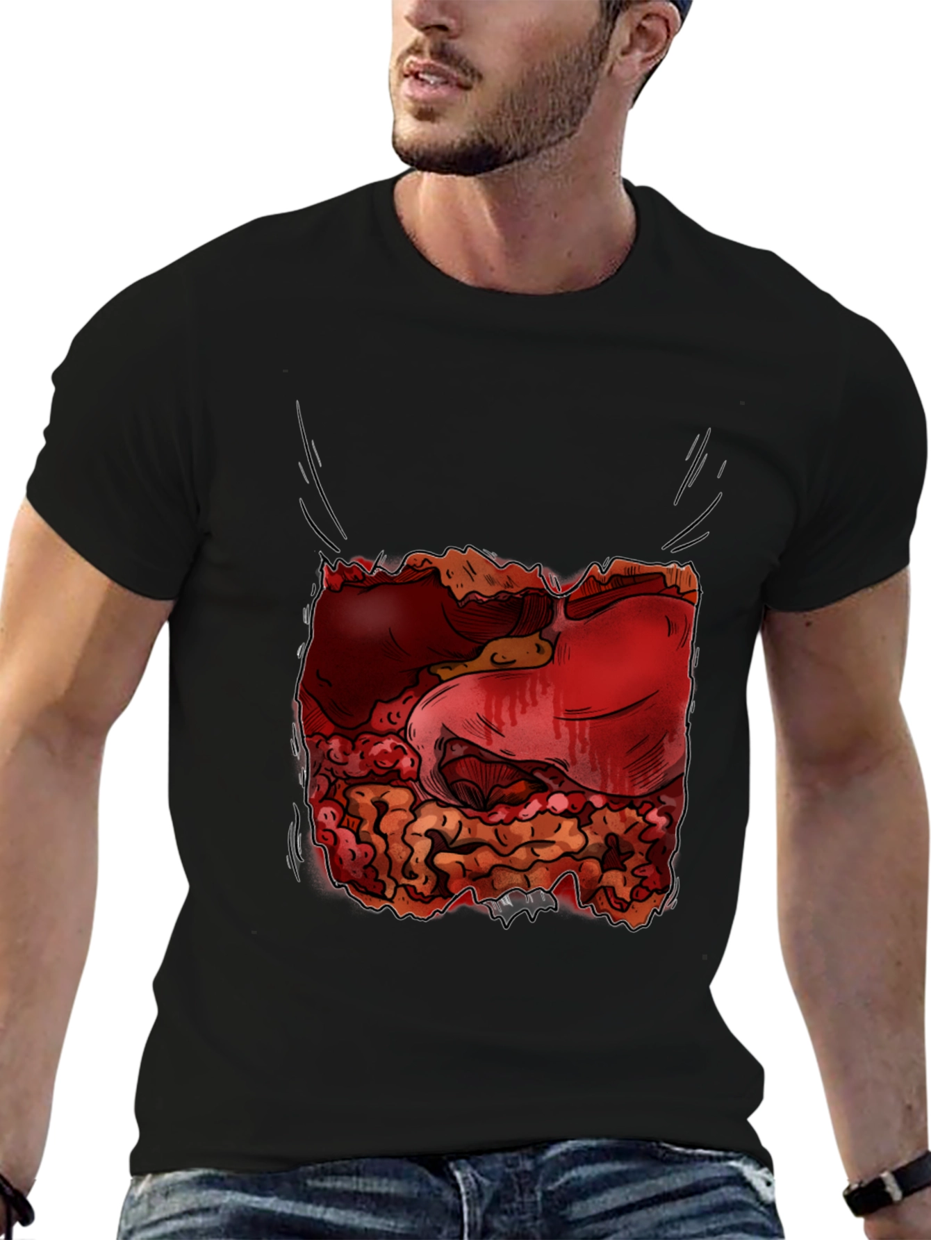 Guts Graphic Tee - Funny Anatomy Humor T-Shirt