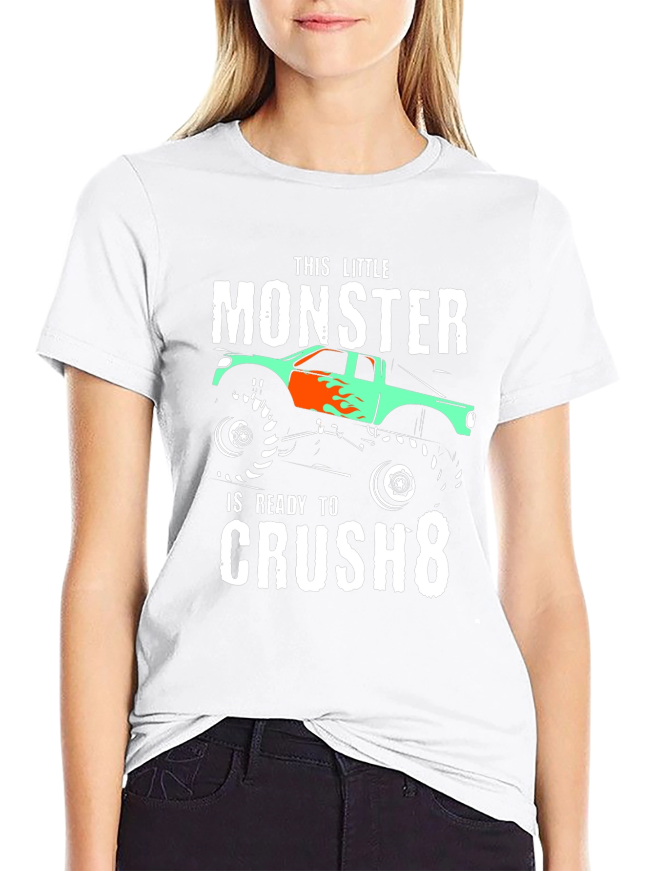 Monster Truck Birthday Shirt - Ready to Crush 8!