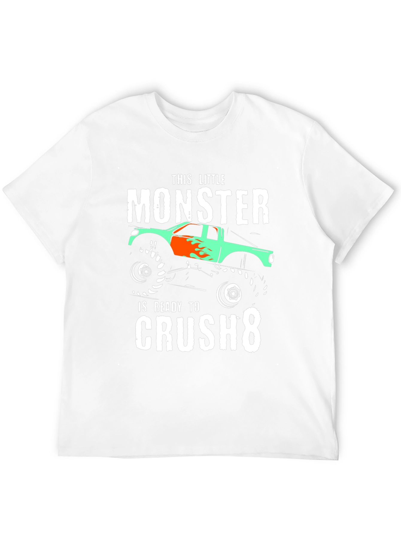 Monster Truck Birthday Shirt - Ready to Crush 8!