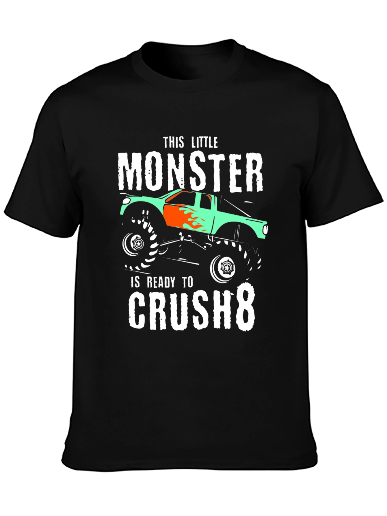 Monster Truck Birthday Shirt - Ready to Crush 8!