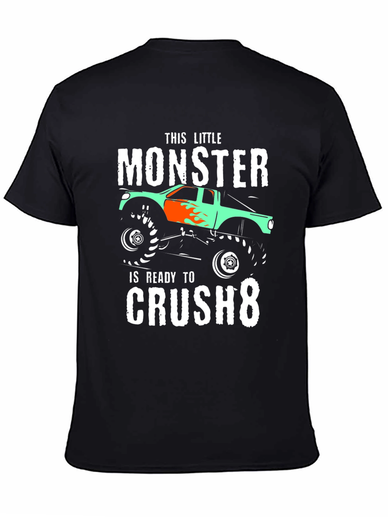 Monster Truck Birthday Shirt - Ready to Crush 8!