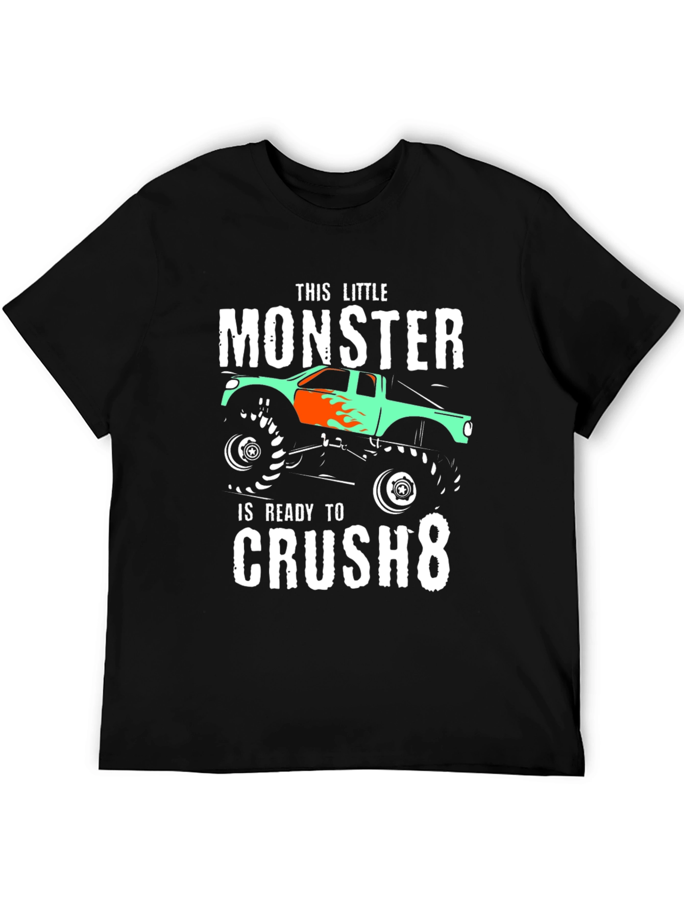 Monster Truck Birthday Shirt - Ready to Crush 8!