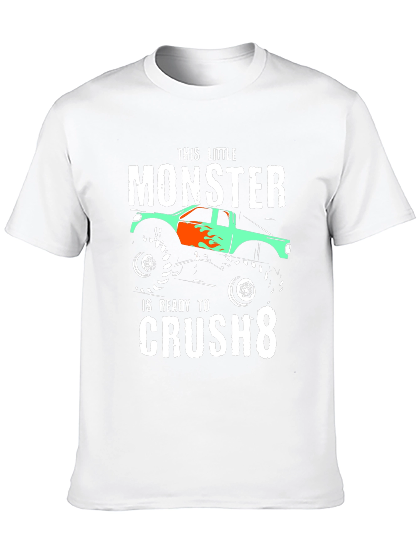 Monster Truck Birthday Shirt - Ready to Crush 8!