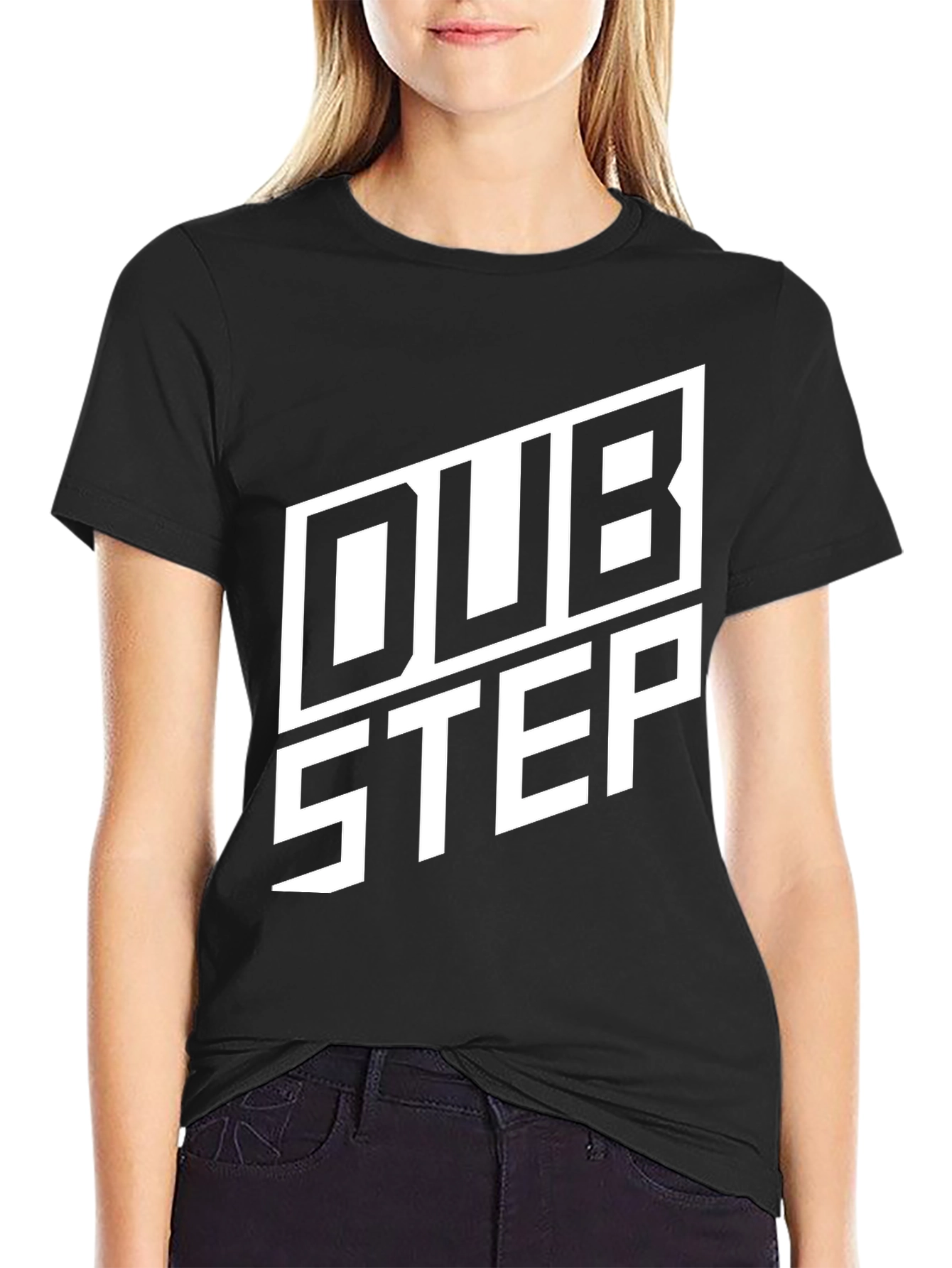 Dubstep Graphic Tee - Black Crew Neck