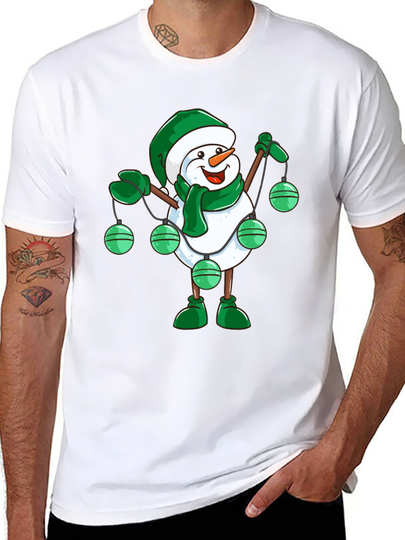 Festive Snowman Graphic Tee