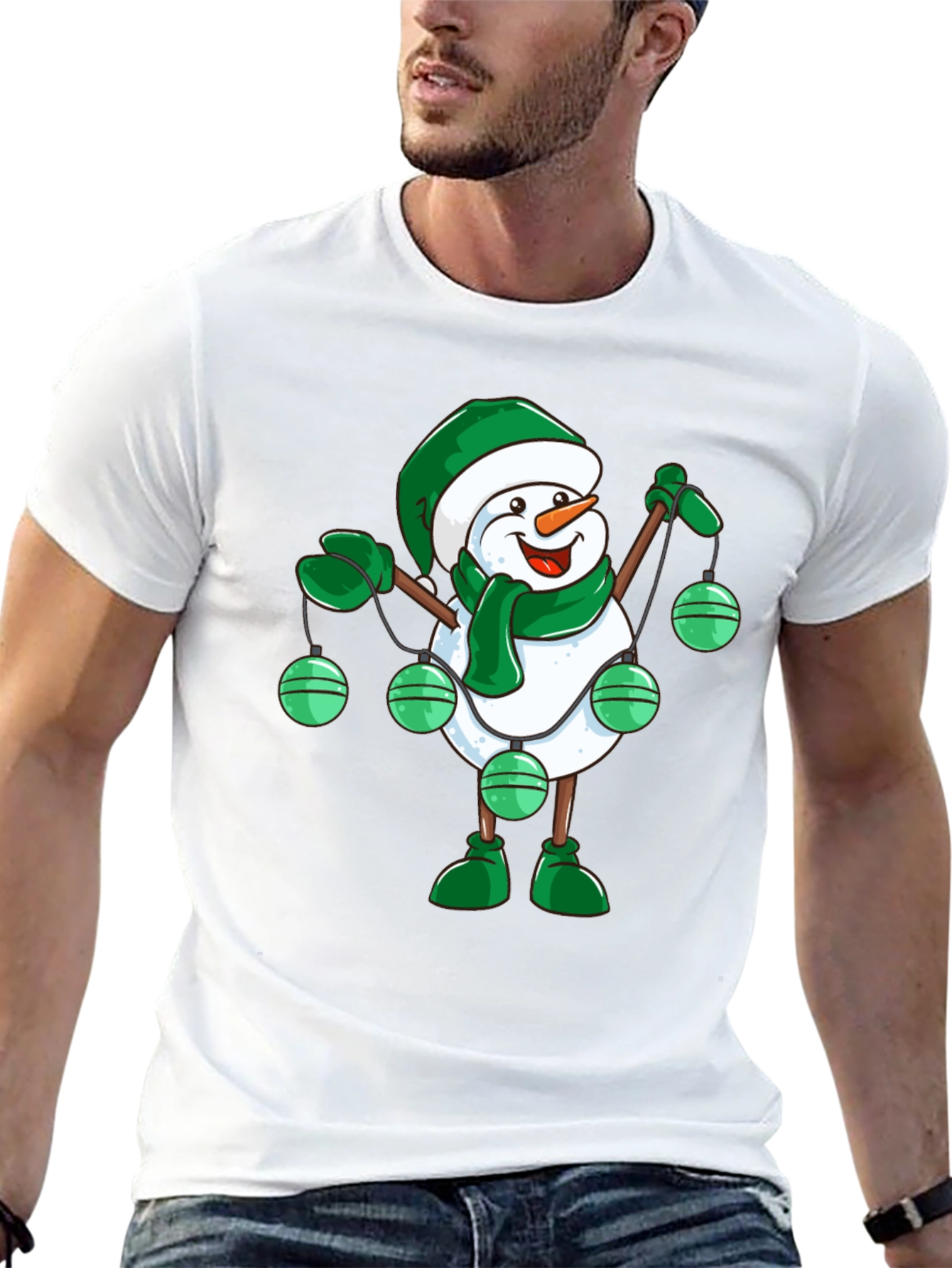 Festive Snowman Graphic Tee