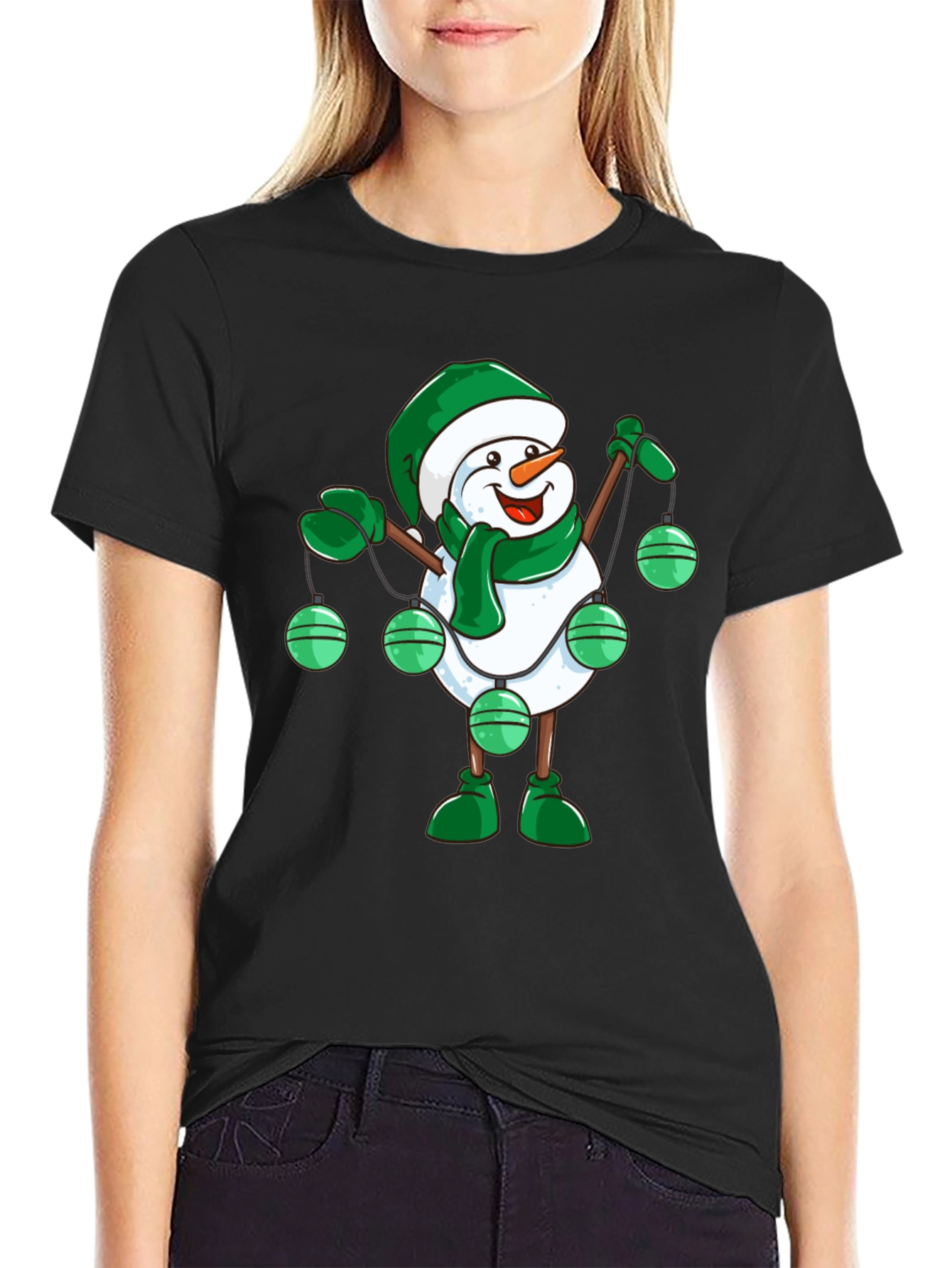 Festive Snowman Graphic Tee