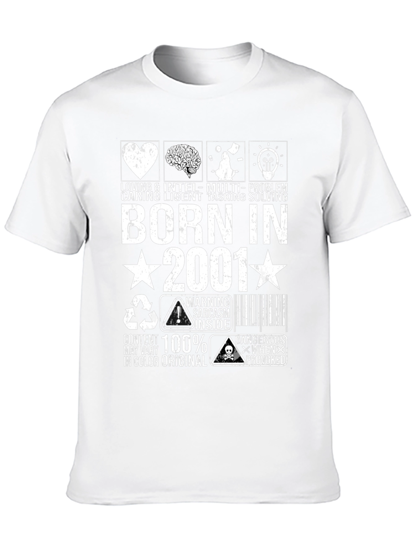 Born in 2001 Graphic T-Shirt Sarcastic Tee