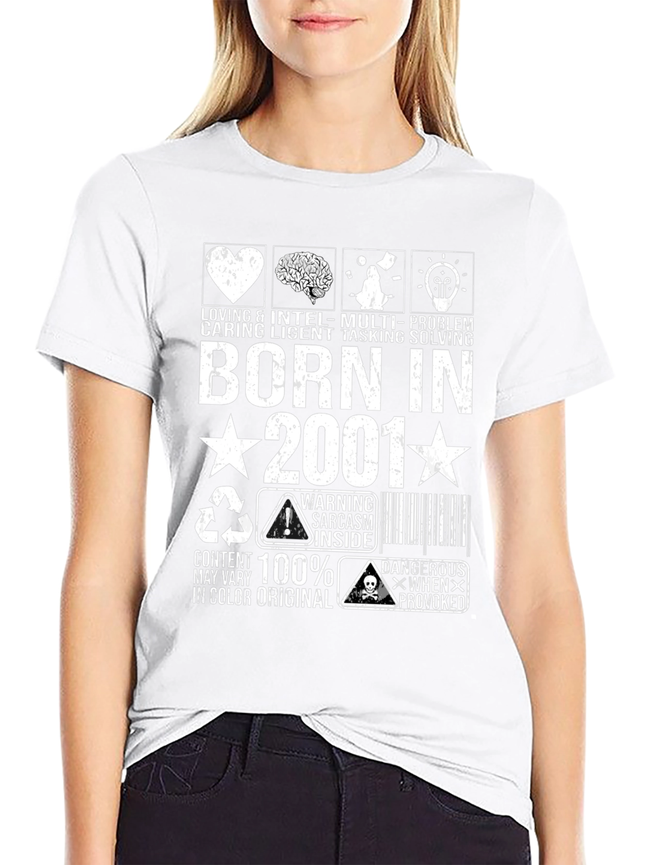 Born in 2001 Graphic T-Shirt Sarcastic Tee