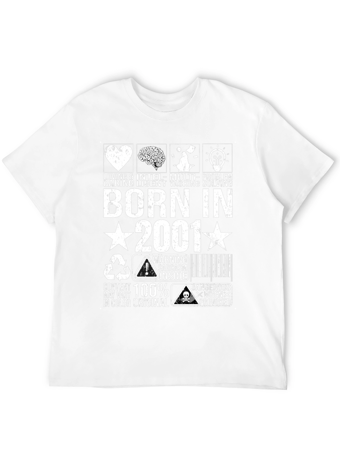 Born in 2001 Graphic T-Shirt Sarcastic Tee