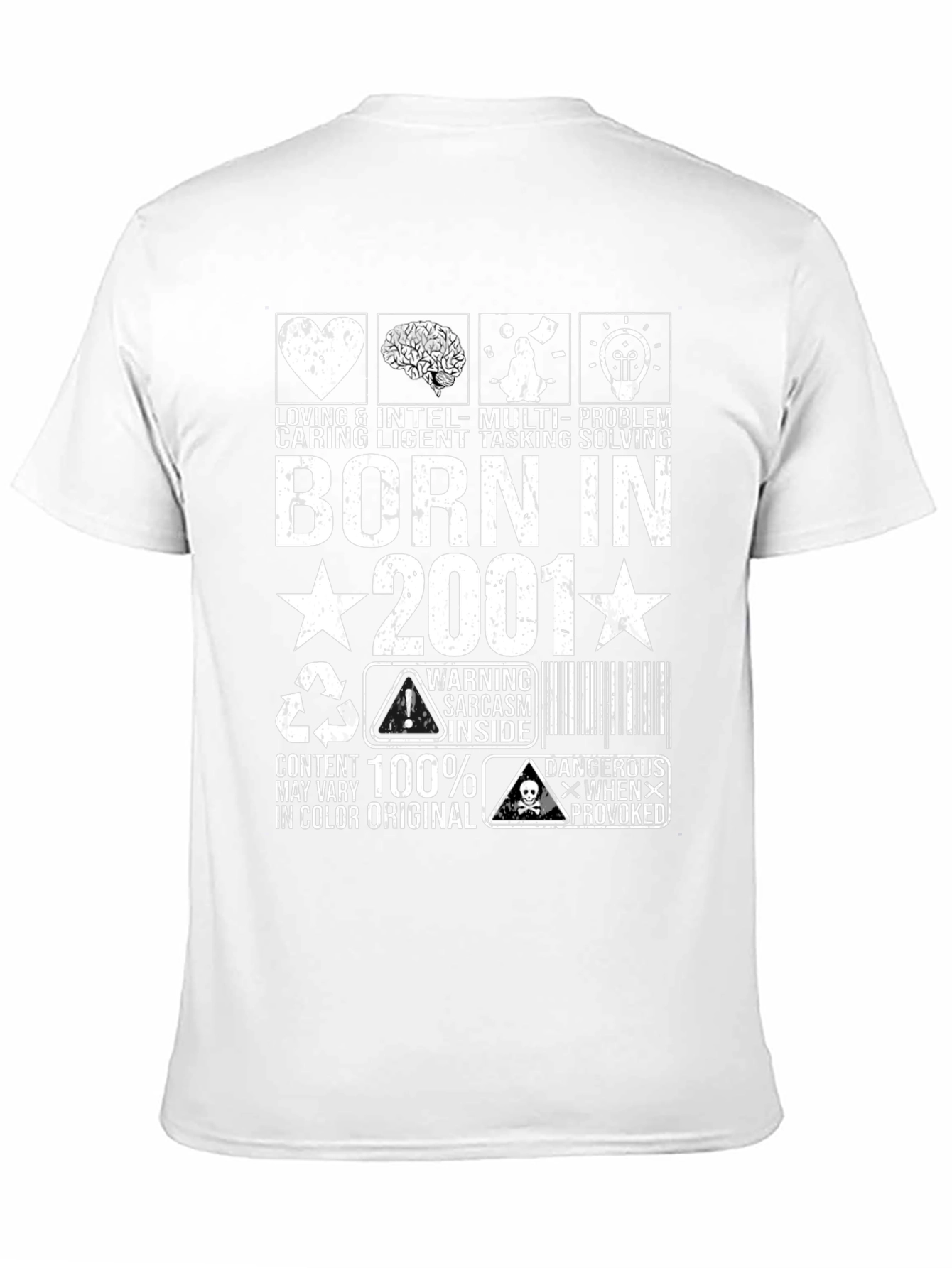 Born in 2001 Graphic T-Shirt Sarcastic Tee